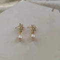 Water Pearl Earrings Niche Micro-inlaid - Norellé