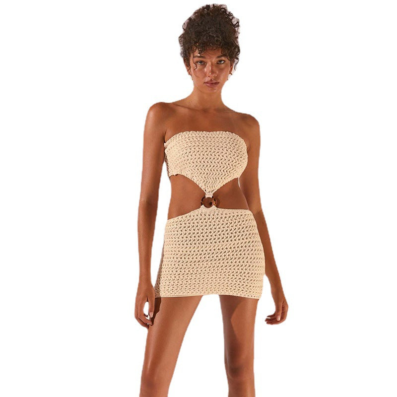 Women's Knitted Dress Tube Top Short Skirt - Norellé