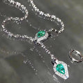 Cool Green Zircon Snake Delicate Style Necklace - Norellé
