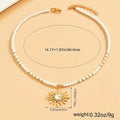 Fashionable All-match Rhinestone Dripping Sun Necklace - Norellé