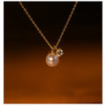 S925 Silver Plating 18K Dold Pearl Shell Pearls Necklace Simple French Style - Norellé