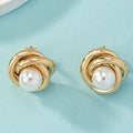 Women's Fashion Artistic Complex Inlaid Pearl Earrings - Norellé