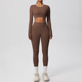 Double-sided Nylon Brushed Nude Feel Tight Exercise Yoga Clothes Suit - Norellé