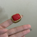 Large Square Resin Open Ring - Norellé