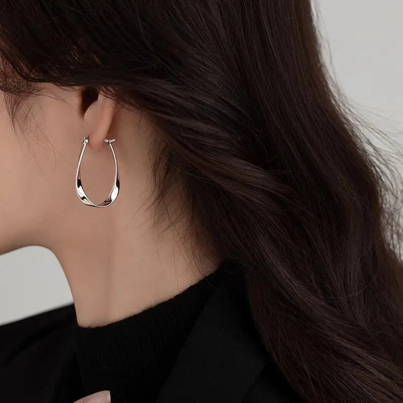 Niche 925 Silver Needle Mobius Earrings - Norellé