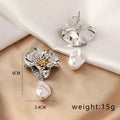 Ins Style Temperament Shaped Pearl Flower Earrings - Norellé
