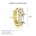 S925 Sterling Silver Light Luxury Inlaid Zircon Trendy Earrings - Norellé