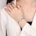 S925 Sterling Silver Moissanite Geometric Bracelet - Norellé