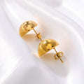Trendy Simplicity Stainless Steel Plated Retro Temperament Elegant Earrings - Norellé