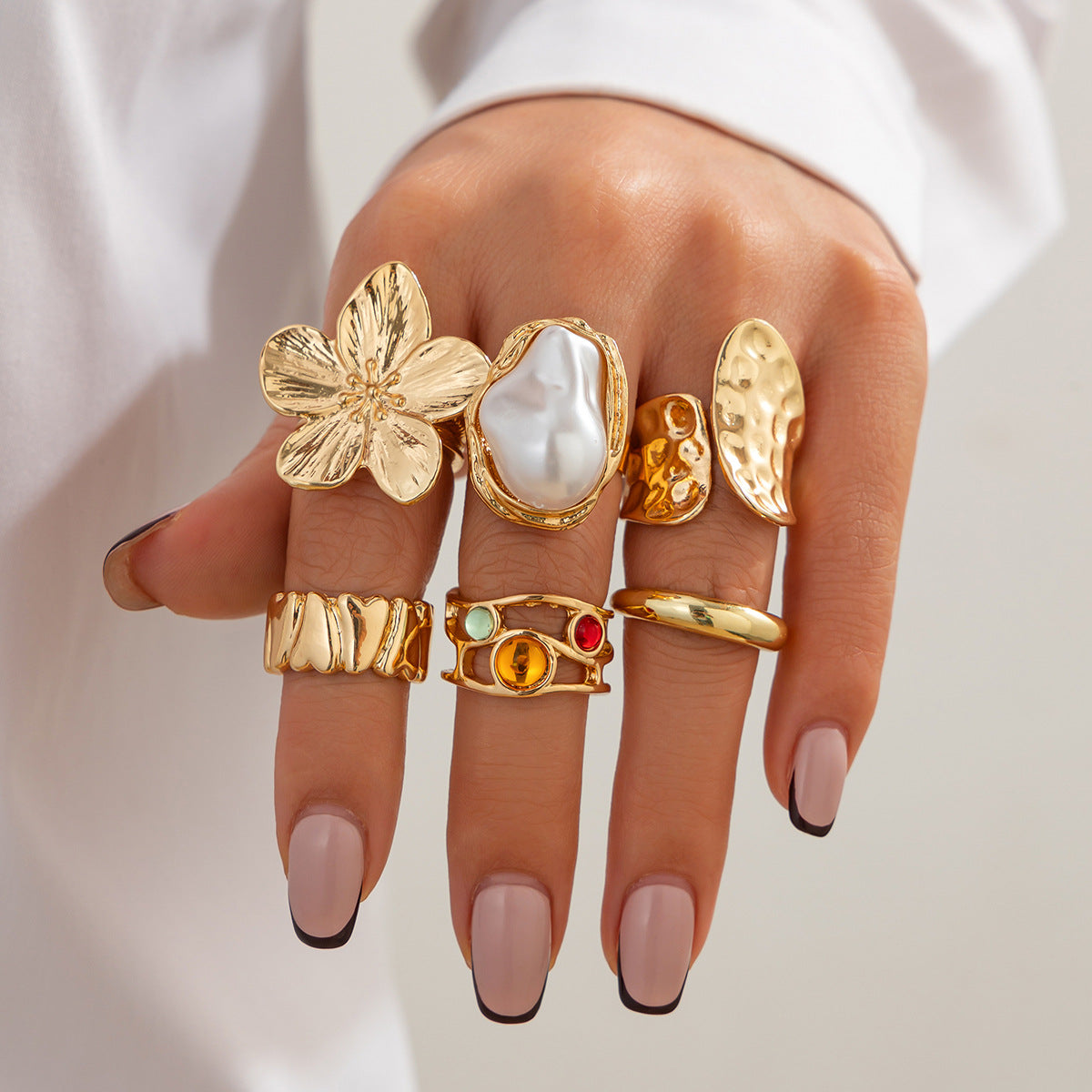 French Style Baroque Pearl Ring - Norellé
