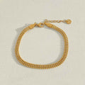Fashion Stainless Steel Electroplated Small Golden Beads Multi-layer Twin Bracelet - Norellé