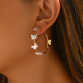 Butterfly Earrings Hollow Multi-layer Big Circle Ear Hook - Norellé