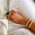 Large Square Resin Open Ring - Norellé