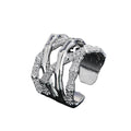 Copper Plated White K Micro-inlaid Zircon Ring Simple - Norellé