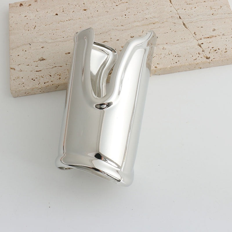 Metal Cross Horseshoe Open-ended Bracelet - Norellé