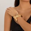 Exaggerated Glossy Square Notched Irregular Bracelet - Norellé