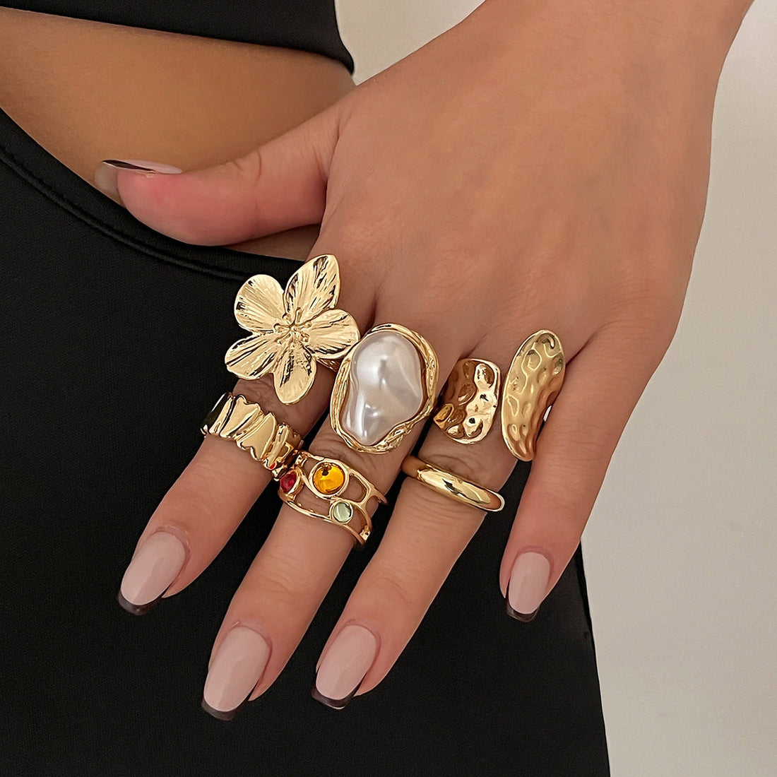French Style Baroque Pearl Ring - Norellé
