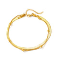 Simple Double Layer Snake Bone Anklet Sexy All-matching - Norellé