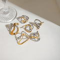 Serpentine Irregular Curve Geometric Non-fading Open Ring - Norellé