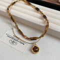 Autumn And Winter Maillard Beaded Tigereye Pendant - Norellé