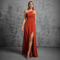 Wine Red Elegant Slim Fit Dress - Norellé
