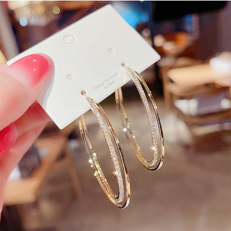 Exaggerated Big Hoop Earrings Women's Unique Niche - Norellé