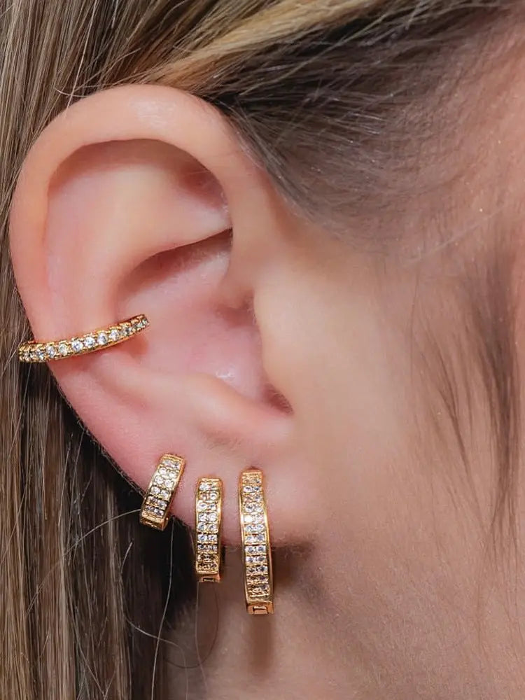 Women's Fashion Zircon Full Diamond Ear Clip - Norellé