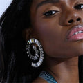 Multi-layer Irregular Rhinestone Spiral Earrings - Norellé