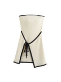 Women Contrasting  Knitted Mini Dresses - Norellé