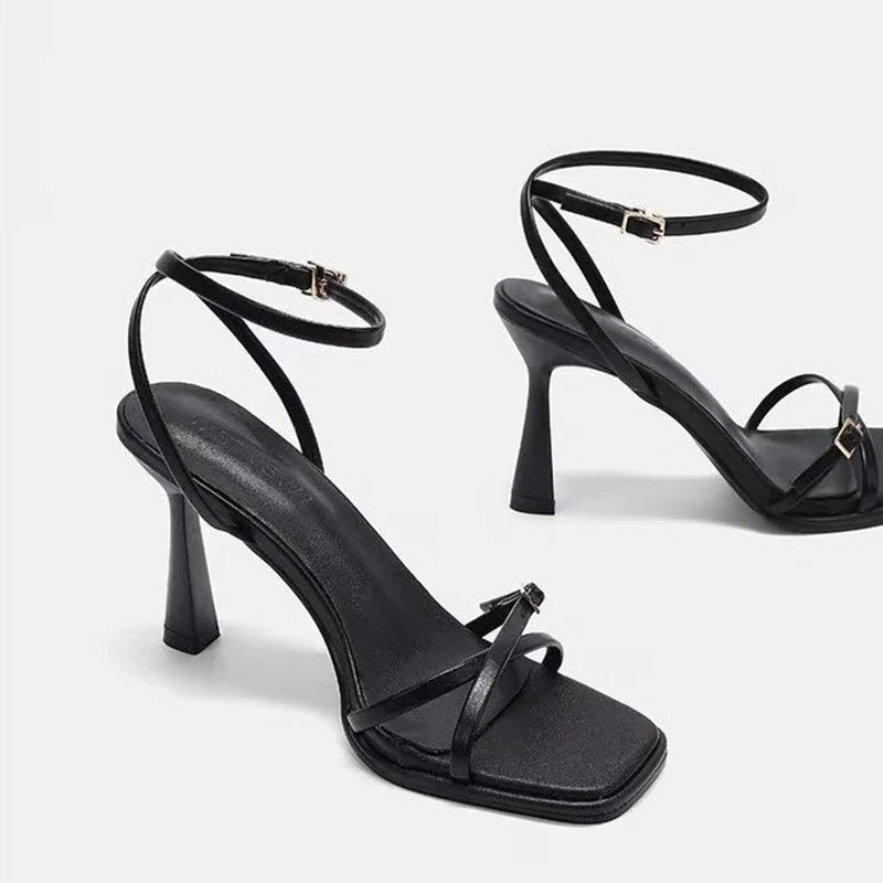 Letter High Heels Black Heels