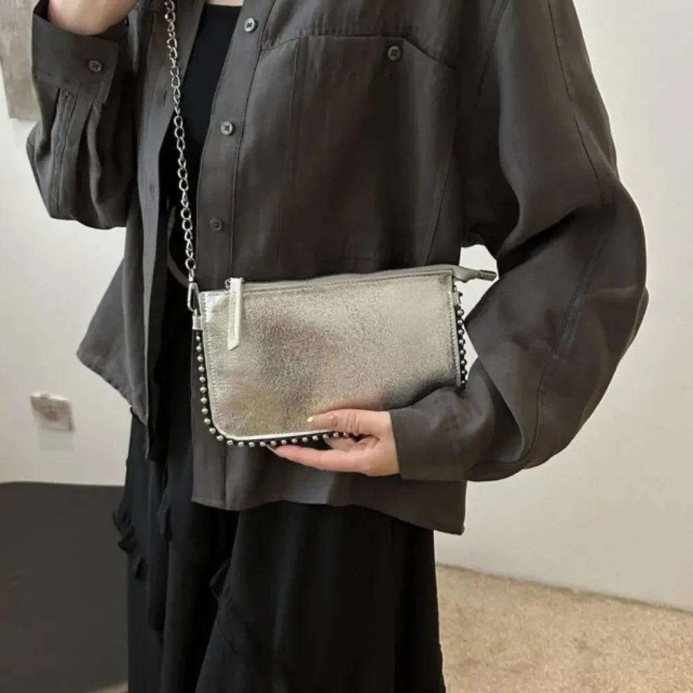 Pu Leather Underarm Tote Bag