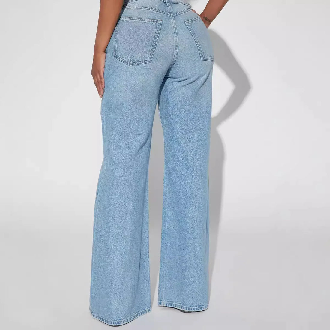Vintage Loose-Fit Non-Stretch Wide-Leg Women's Jeans
