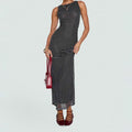 Women's Summer Long Tank Dress Polka Dot Print