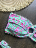 Floral Flowers Bandeau High Leg Cut Bikini Women - Norellé