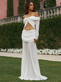 Hollow Out Ruched Maxi Dress Women - Norellé