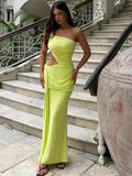 One Shoulder Hollow Out Women Maxi Dress - Norellé