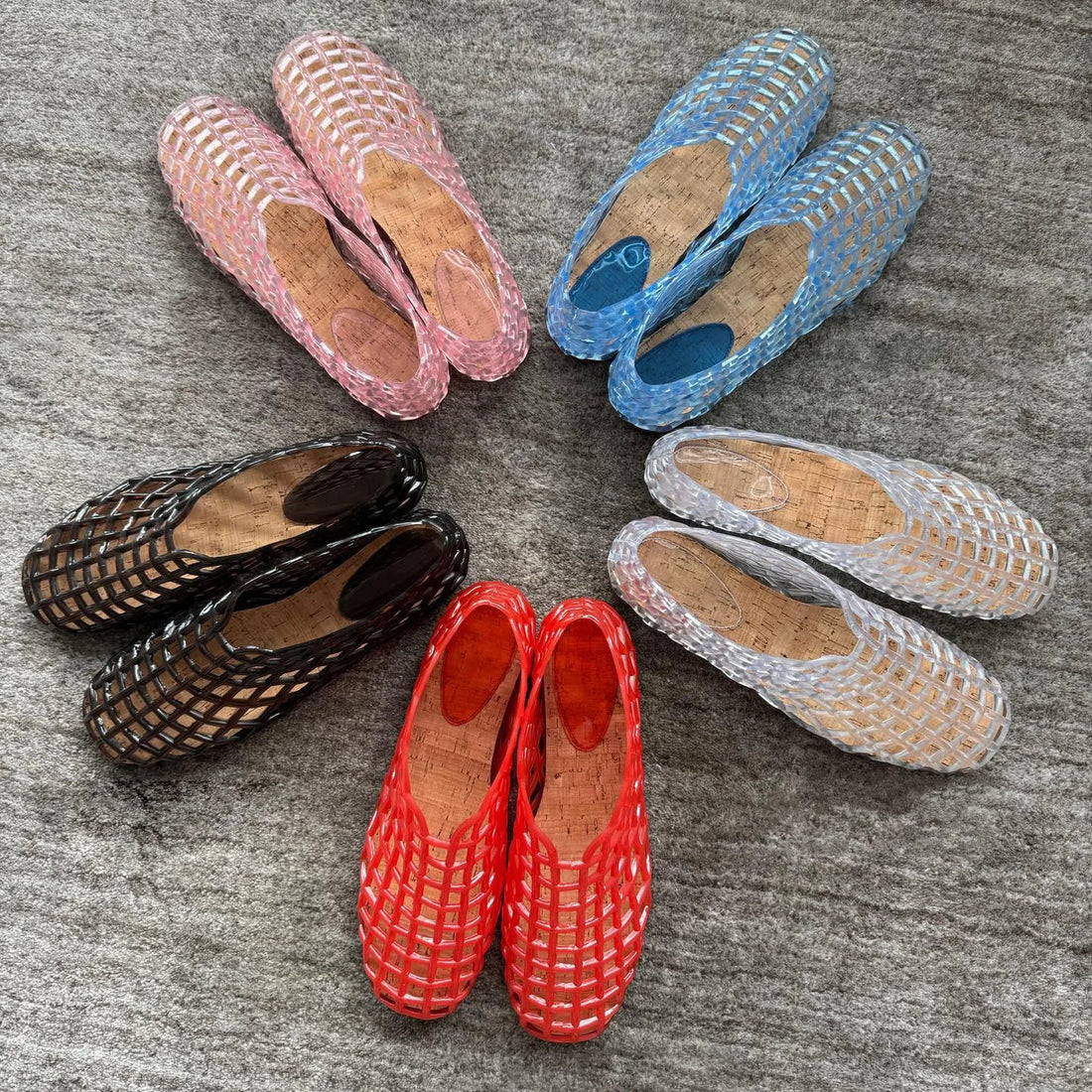Women's Flat Sandals Breathable Summer Casual Jelly Sandals
