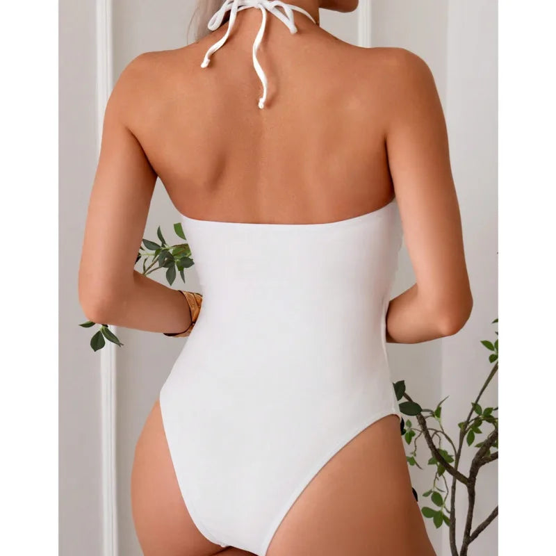 White One-Piece Swimsuits