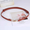 Thin Retro Gold Buckle Adjustable Women Belt
