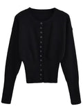 Autumn Fashion Knitwear Cardigan Top Women's Ribbed Patchwork - Norellé