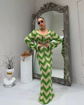Striped Knitted Hollow Out Maxi Dress Women - Norellé