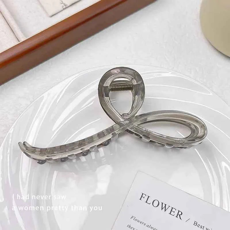 Elegant Jelly Color Bow Hair Claw