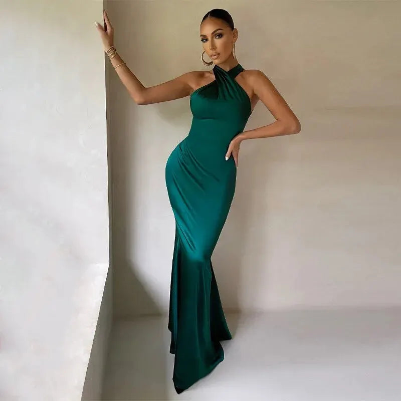 Women Summer Elegant Evening  Black Long Dress - Norellé