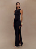 Sleeveless Pleated Bodycon Elegant Backless Maxi Dress Women - Norellé