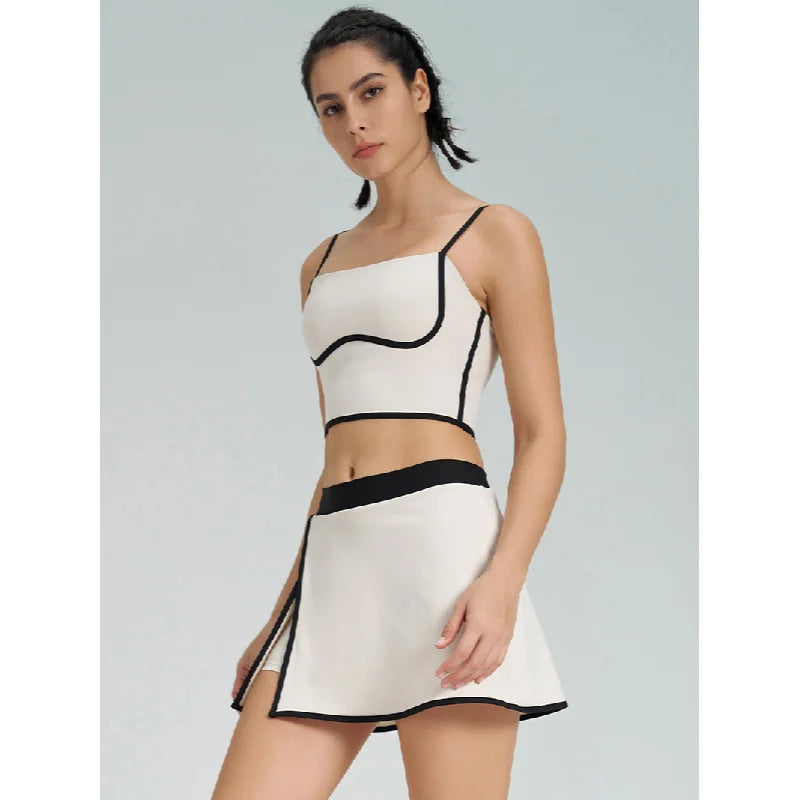 Contrast Color Fast-drying Sports Vest Women's Fitness High Elastic Yoga Clothes