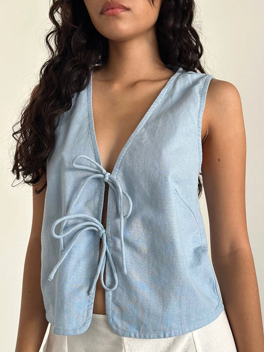 Retro Strappy Tank Top Women
