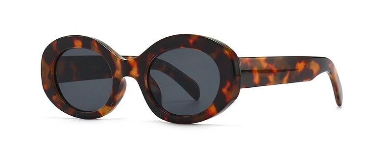 Vintage Small Oval Sunglasses Women