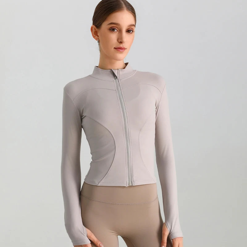 Exercise Jacket Slimming Shaping Zipper Top