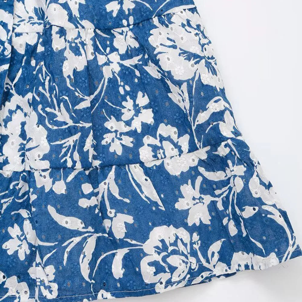 Women's Lace-up Floral Print Mini Dress - Norellé