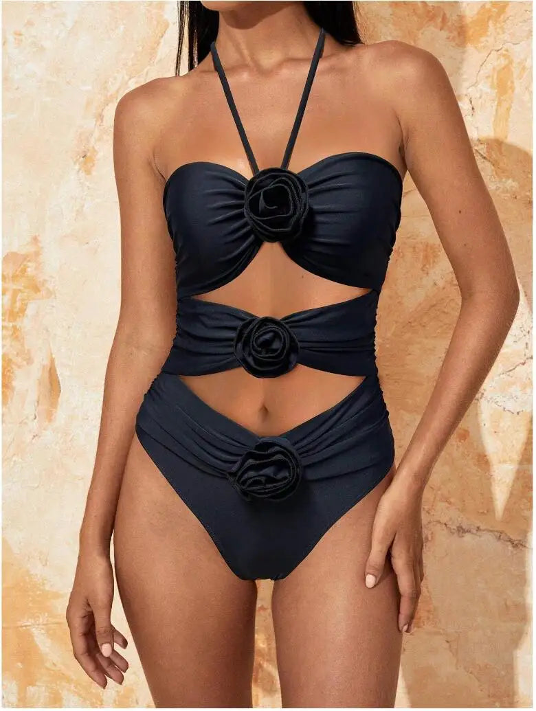 Women's Sexy 3D Flower Swimwear